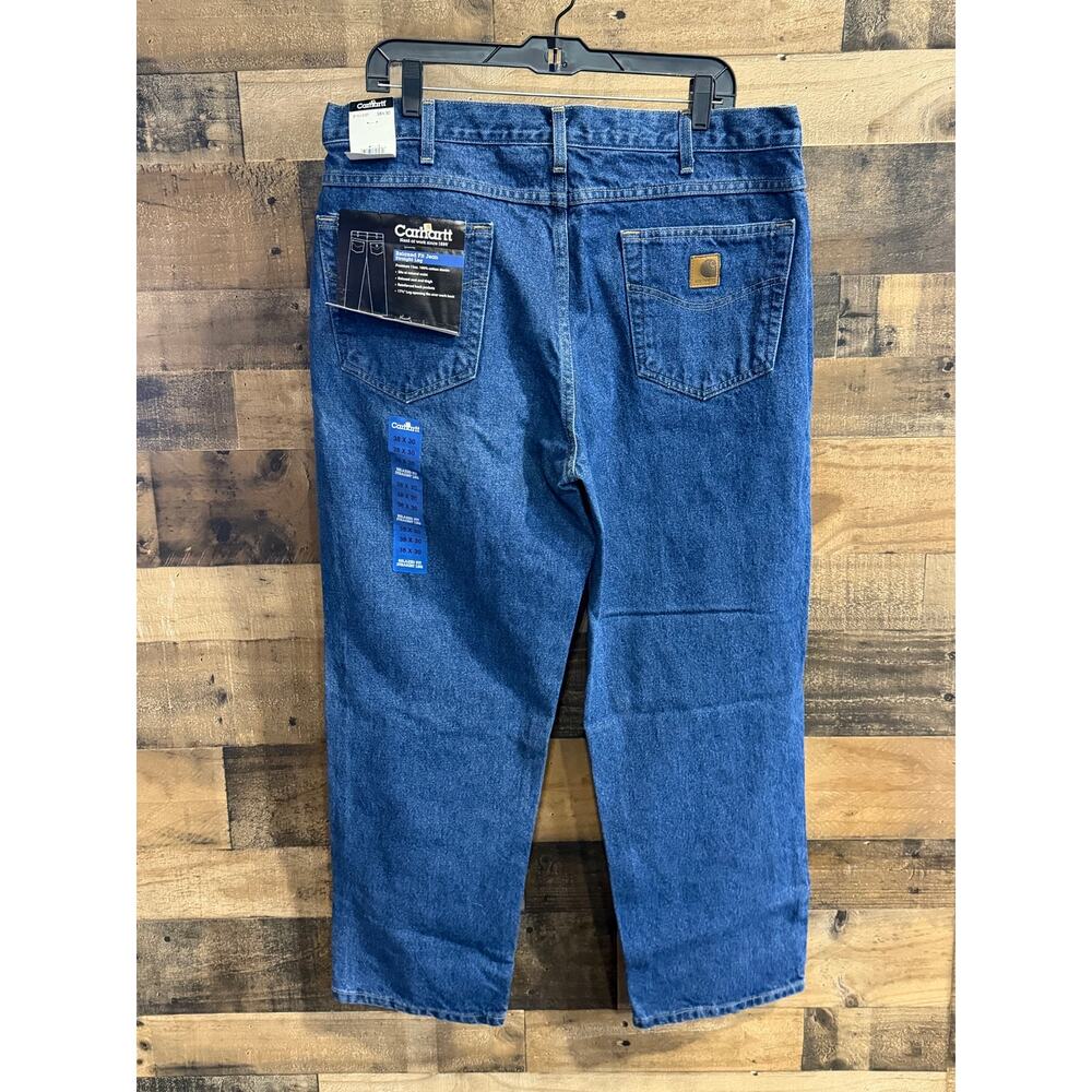 NWT Carhartt B160 DST Relaxed Fit Straight Leg Denim Work Jeans - 38x30 - Picture 2 of 6